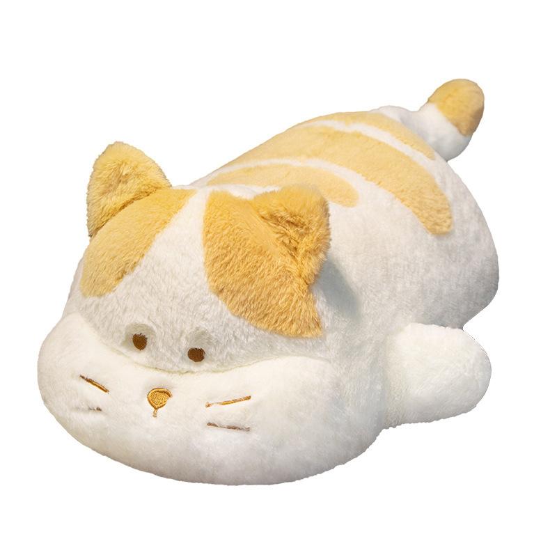 Long Striped Fat Cat Doll Pillow Girl Sleeping Plush Toy Doll Softly Hold Long Striped Pillow Clamp Legs Big Doll