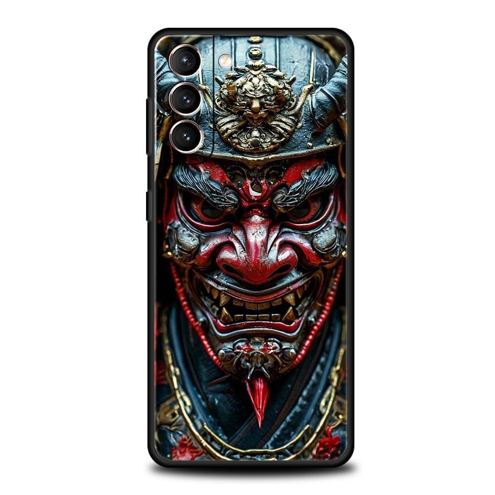 Japan Ghost Face Samurai Soft Phone Case For Samsung Galaxy S25 Edge S24 Plus S23 FE S22 S21 S20 Ultra 5G S10 Protect Cover