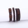 Trendigt Handgjort Flätat Läderarmband Set - Enkla & Mångsidiga Smycken