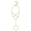 New Women Zircon Inlaid Multilayer Finger Ring Bracelet, Minimalist Exquisite Stainless Steel Bracelet Fashion Versatile Jewelry