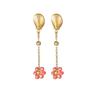 Atoztide Trendy Exquisite Colorful Flower Tassel Earring for Women Stainless Steel Gold Color Shell Drop Earring Jewelry Gift