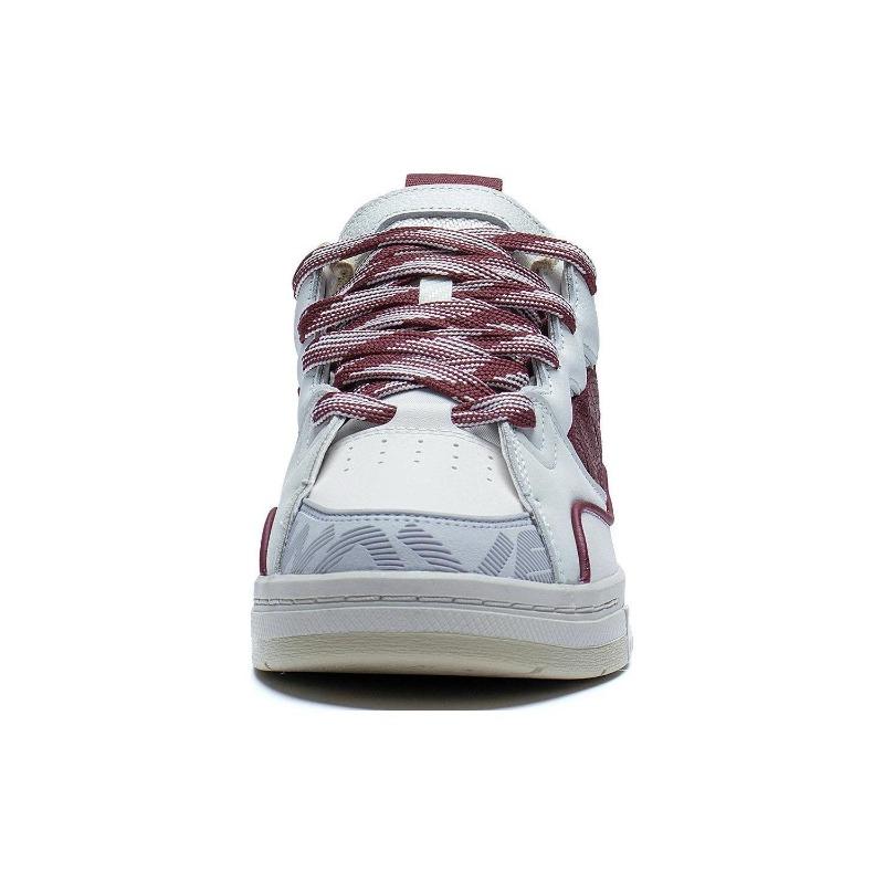 Li-Ning Weiwu Golden Men's Skate Shoes White Red, Non-slip and Durable AECS073-6
