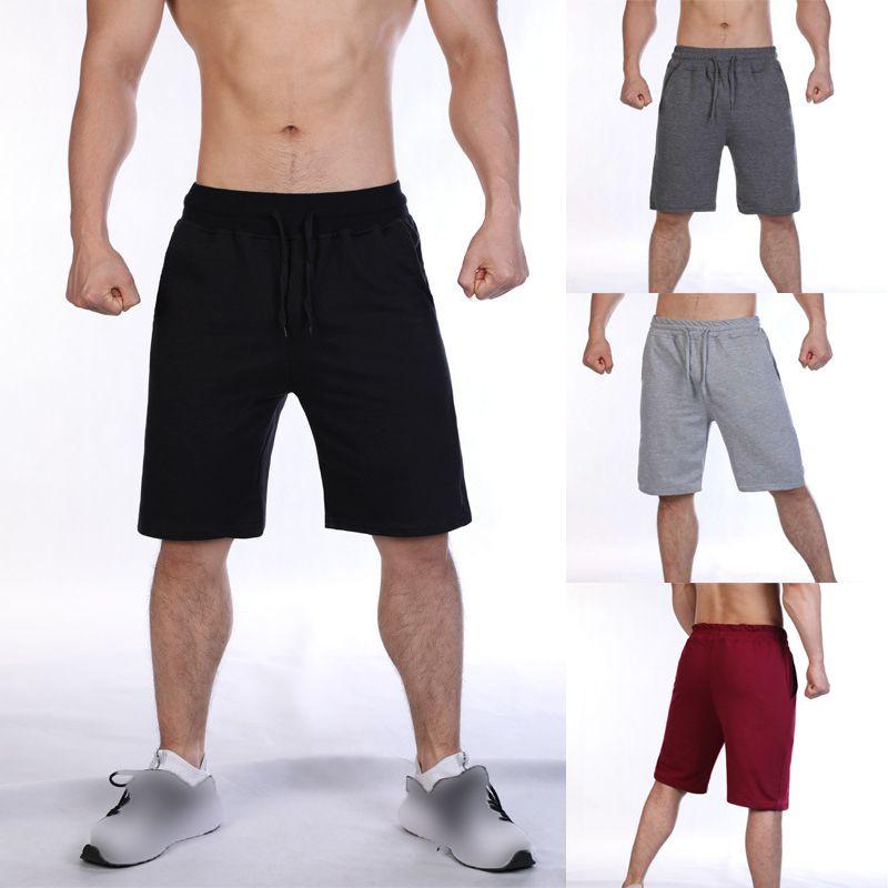 Mens Plain Elasticated Gym Shorts Comfy Sports Jogging Trousers S-3xl Black