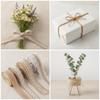 4 Rolls Jute Lace Ribbon with Twine Textured Burlap Trim Environmentally