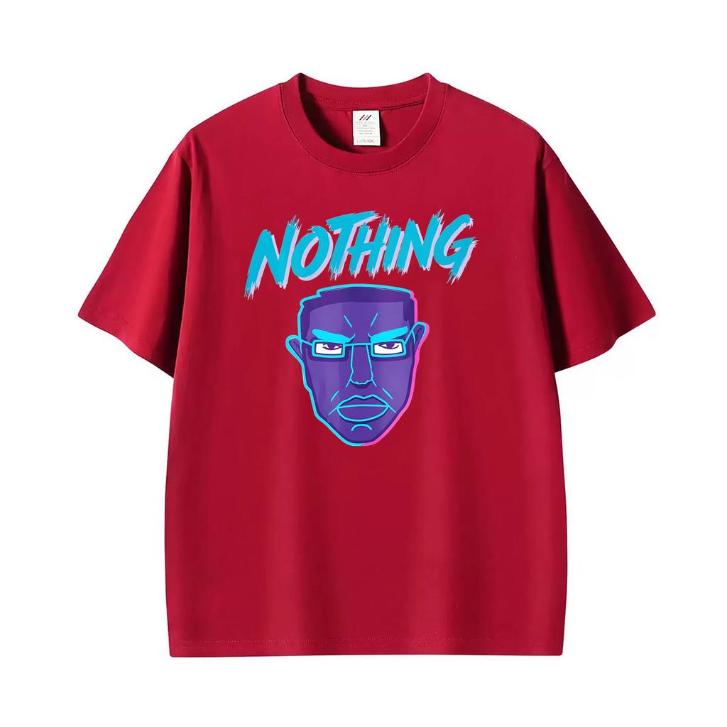 With The Meme Nothing Ever Happens Tee Wojak Parody Troll Face Funny Graphic T Shirts Unisex Unisex Oversized 100 Cotton Tshirts