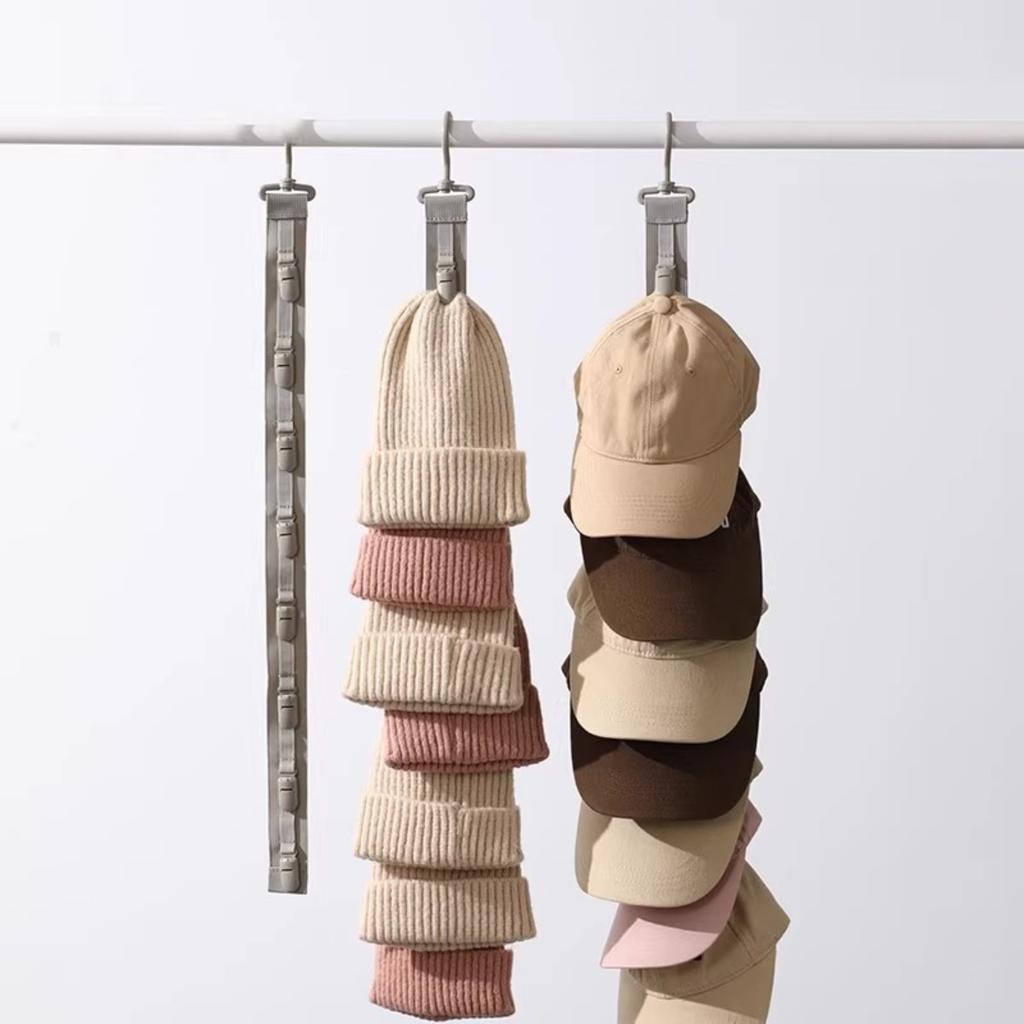 10-1set Hat Storage, with 8 Clips, Can Hold 8 Baseball Caps, Used for Home and Closet Hat Storage, Home Scenes, Wardrobe Hat Hanging Artifact