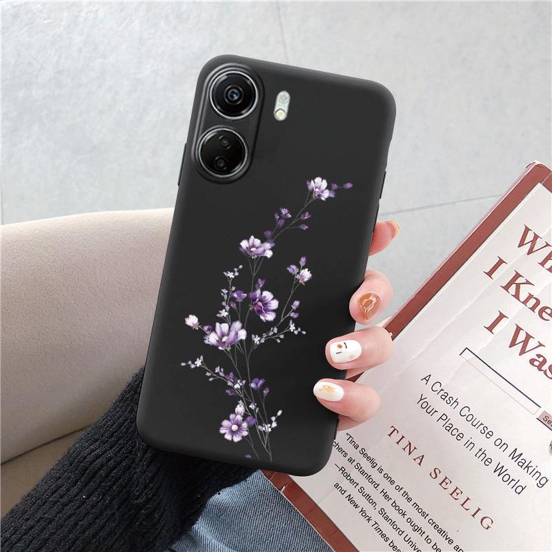 

Чехол для телефона Redmi 13C 4G 12C A3 A2 A1 Plus Note 13 Pro для Xiaomi 14 13 Poco C65 X6 X3 Pro противоударный бампер с рисунком в виде сердца и цветов Redmi 13C 4G