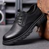 Herrenschuhe Frühlingstrend neue Business Casual Big Head Lederschuhe Herren Plateau Werkzeugschuhe Arbeitsschuhe