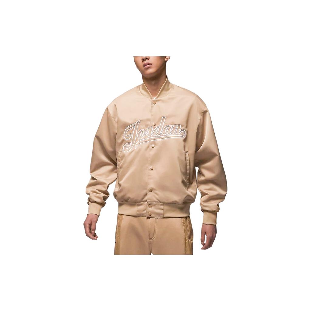 Jordan Flight MVP Letter Print Casual Long Sleeve Jacket Men Jacket Khaki FN4660-244