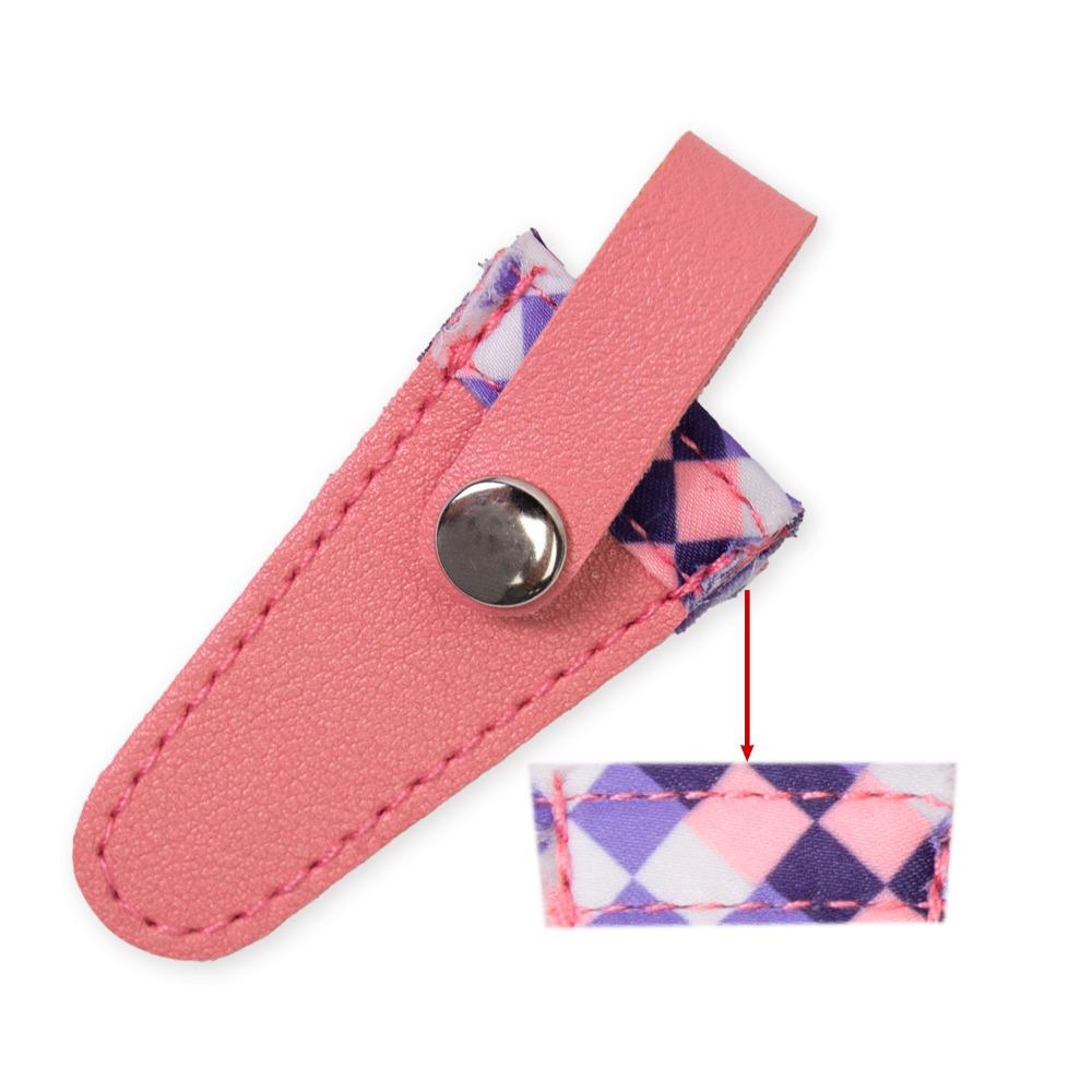 DIY Art Embroidery Scissors Storage Case PU Leather Colorful Scissors Sheath Protective Cover Household Dead Skin Tweezers Cap