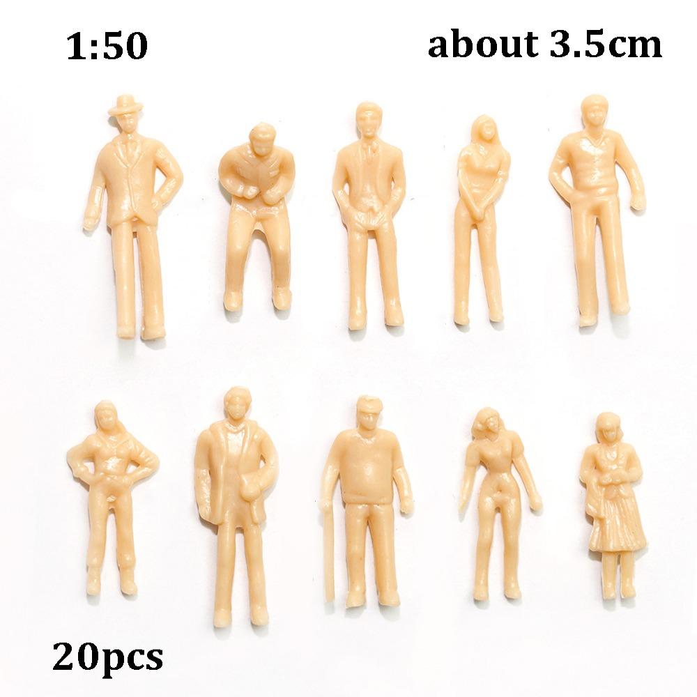 

10/20/100pcs Plastic Model Building People Figures Sand Table Miniature Lawn Model 1:50