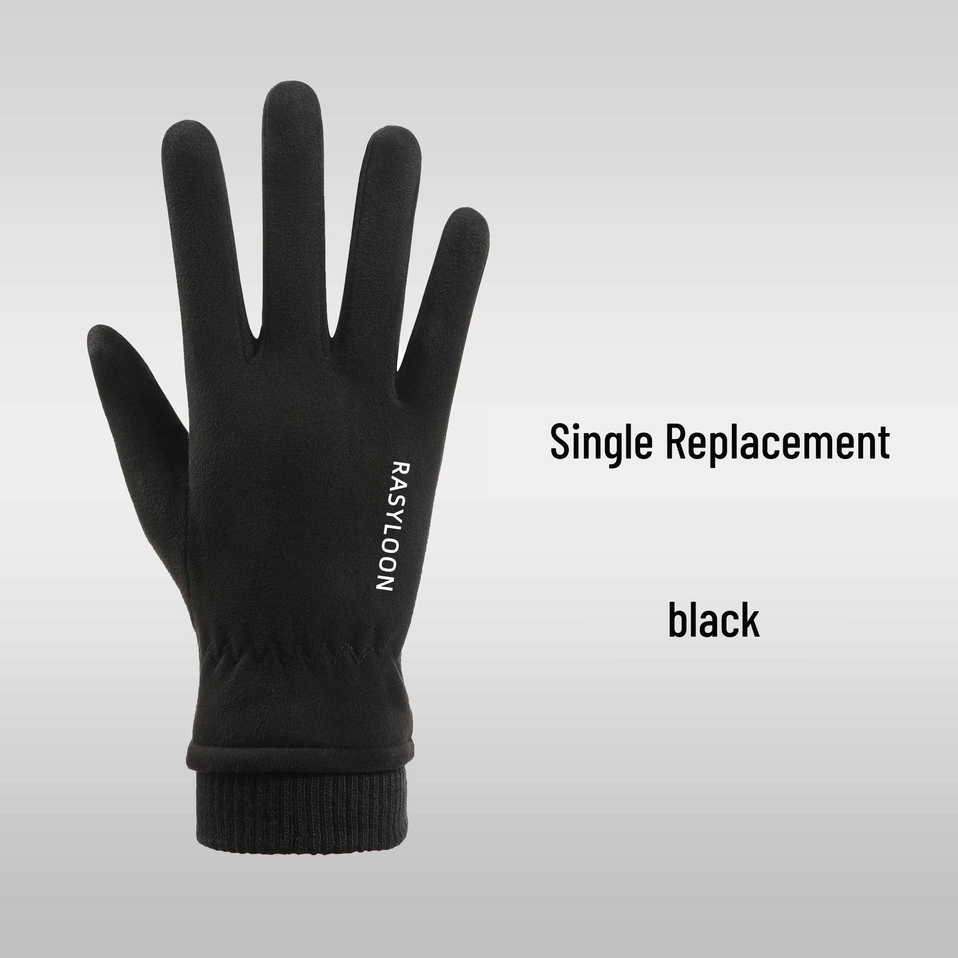 Unisex Winter Touchscreen Non-Slip Cycling Gloves - Suede, Velvet-Lined, Cold-Resistant High Elastic Women s Size