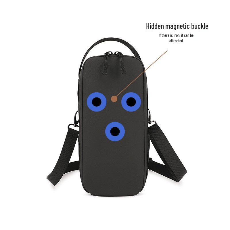 Waterproof Crossbody Bag for Sports & Fitness, Magnetic Closure, Fits Phone & Keys, Indoor/Outdoor Use, Includes Water Bottle Storage.