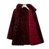 Old Lady Winter Cotton-padded Coat with Velvet To Keep Warm, New Grandma Imitation Fur Coat, Old Man Mother Thick Coat