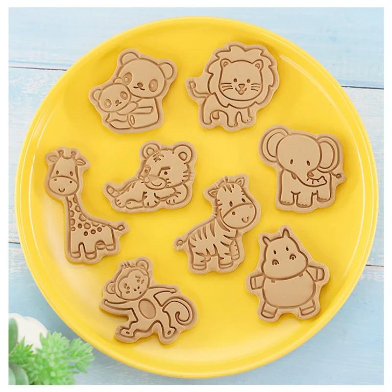 

8pcs Animal Cookie Cutter Set, Christmas Cutters, Biscuit Stamp, Fondant Mould, Baking Sugarcraft Mold, New