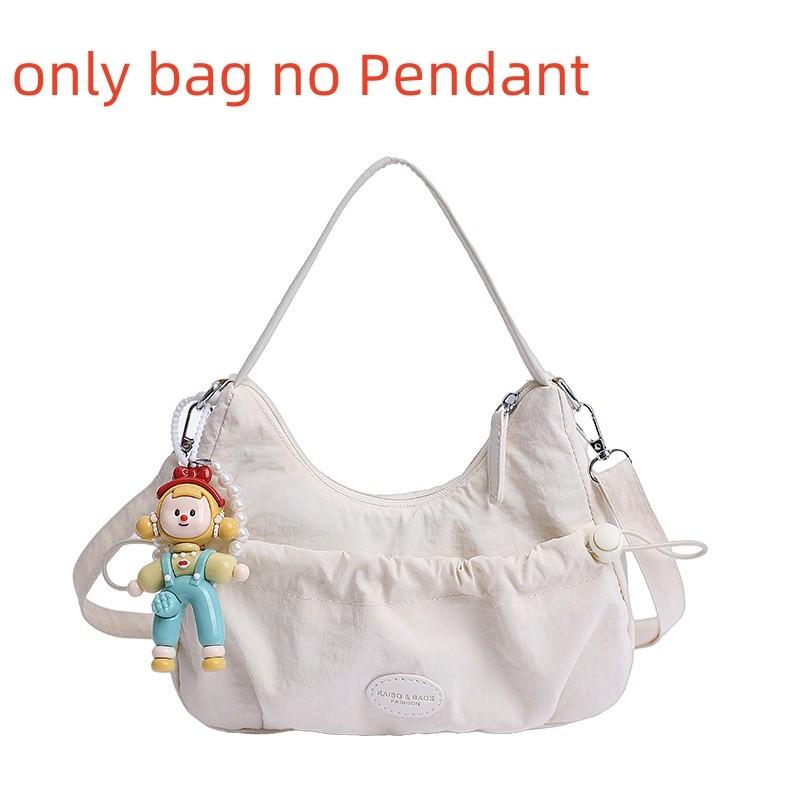 Fashion Nylon Single Shoulder Bag For Women With Zipper Closure And Mobile Pocket