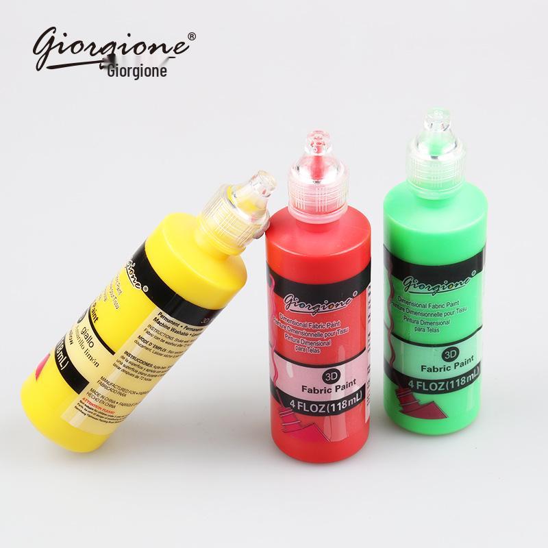 Giorgione 18-Color 3D Acrylic Paint Set for Kids - Fluorescent & Dimensional Painting