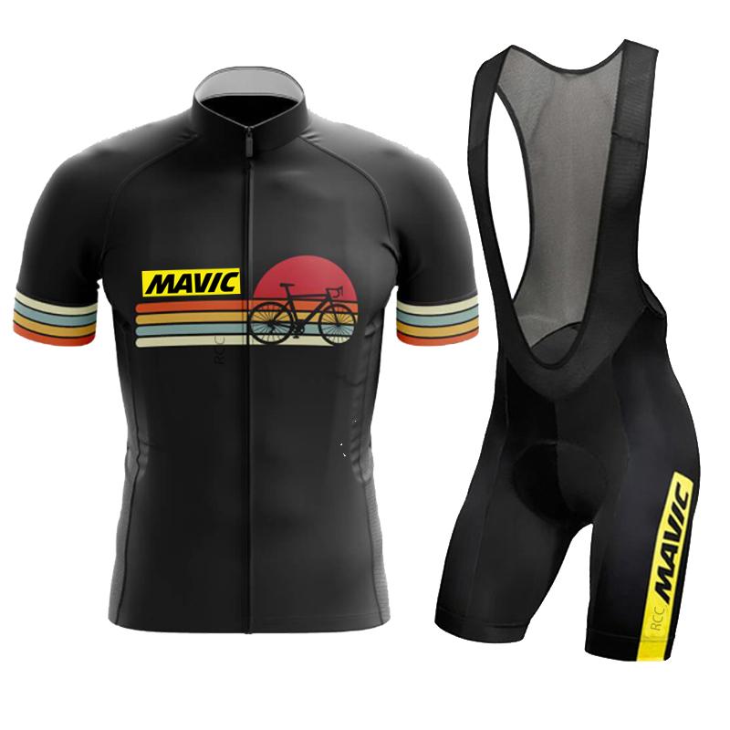 RCC MAVIC Summer Team Summer Cycling Jersey Set Sport Mtb Bicycle Clothing Breathable Short Sleeve Shirt Bike Bib Shorts Ciclism