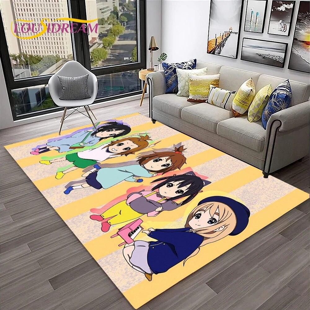 Cute Lolita K-ON Kawaii Girls Cartoon Carpet Rug for Home Living Room Bedroom Sofa Doormat Decor,kid Area Rug Non-slip Floor Mat