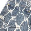 Louis Vuitton 1AFQFD Monogramm-Print Denim-Shorts Unterteile Hosen 24SS Jeanshosen