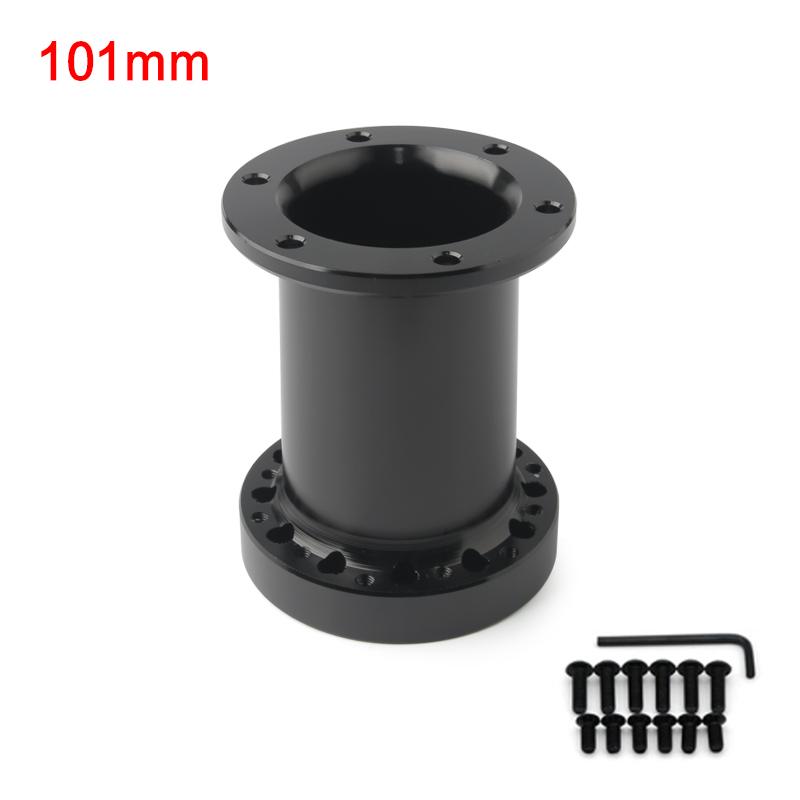 Universal Steering Wheel Hub Spacer 12/51/76/101 MM Steering Wheel Hub Boss Kit Adapter Spacer Black
