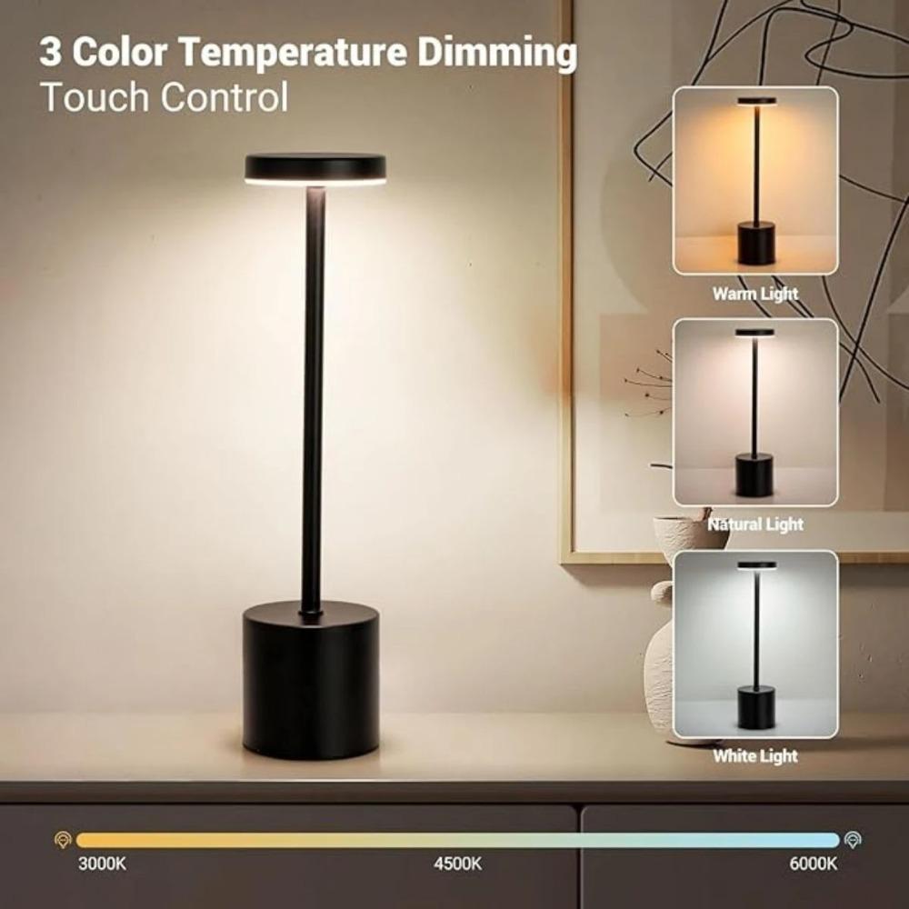LED ambient desk lamp, USB charging, touch controlled dimmable indoor night light, suitable for home decoration bedside rooms