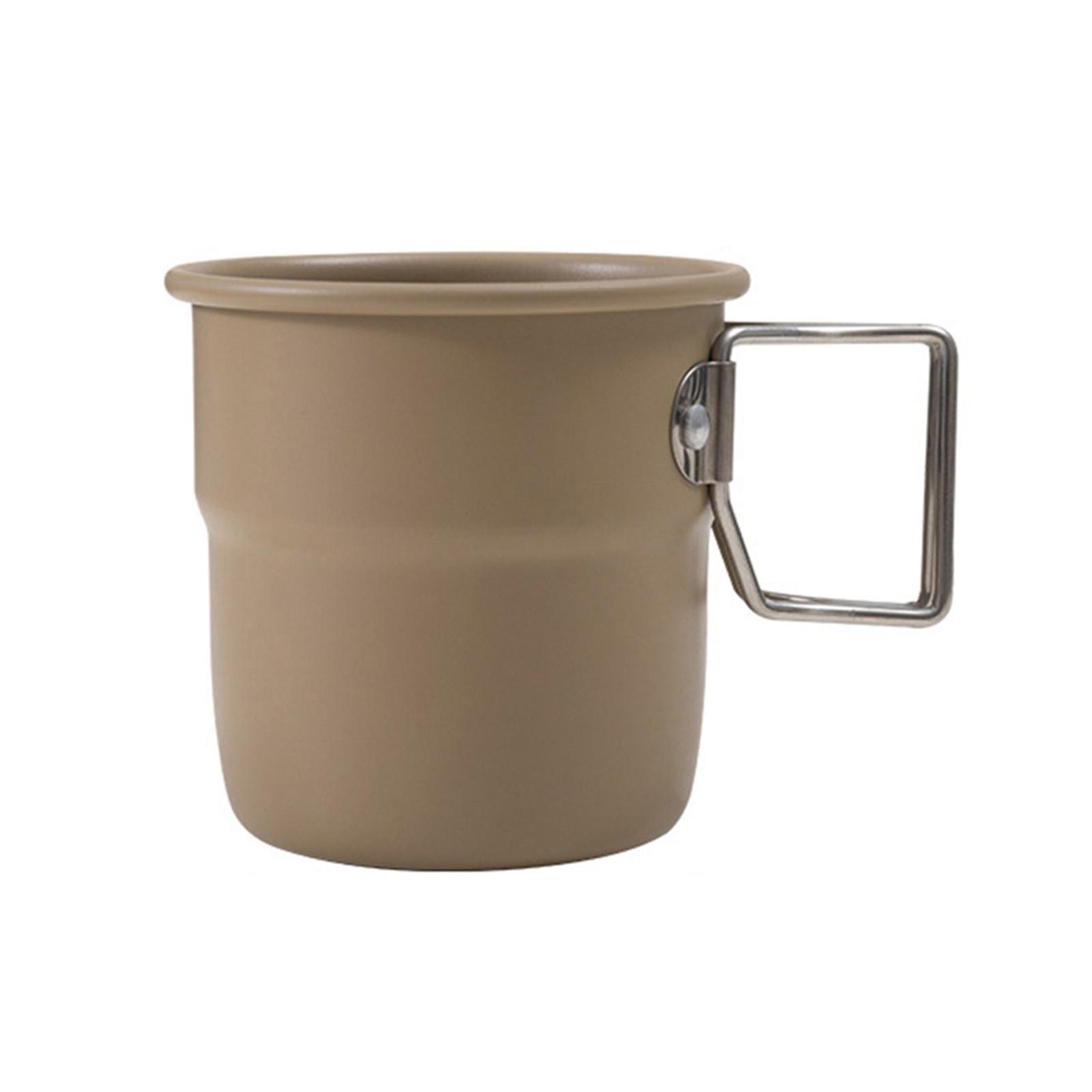 

Кемпинговая кофейная чашка Кухонная утварь Питьевая вода Стакан для приготовления пищи Оборудование для кухни на открытом воздухе Посуда для путешествий Стакан для питья Туристическая кружка хаки