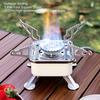 Portable Backpacking Stove Mini Camping Wind Proof Gas Stove Furnaces Foldable Burners for Outdoor Camping Hiking Picnic