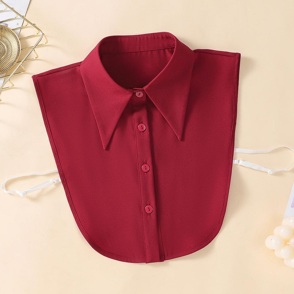 Women's Fashionable and Elegant Encrypted Chiffon Fake Collar Half Shirt Detachable Versatile Accessory Collar XF-C1