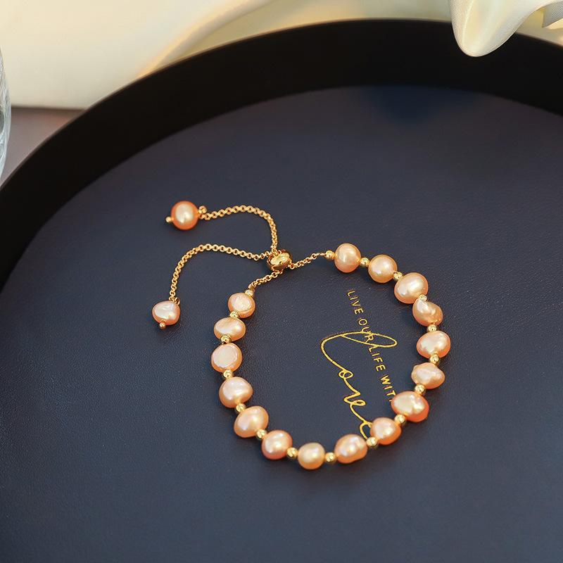 Fashion 100% Baroque Freshwater Pearl 14K Gold Filled Female Bracelet Wholesale  For Women Birthday Gifts Cheap