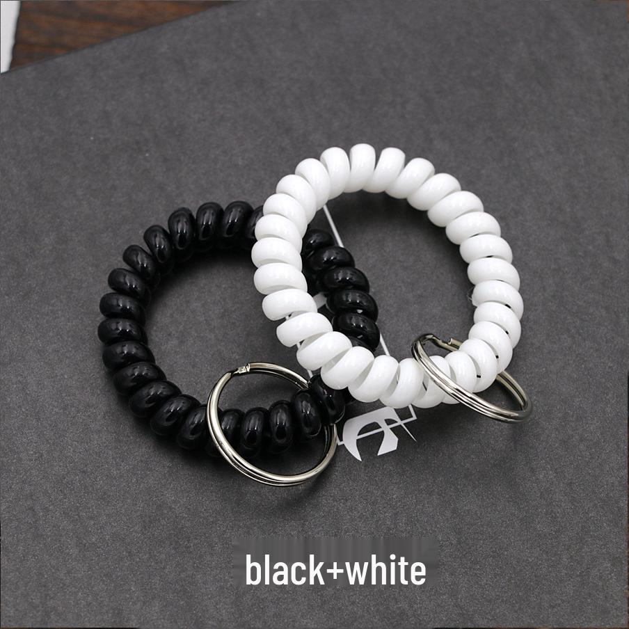 Minimalist Spring Coil Bracelet Keyring & Hair Tie
