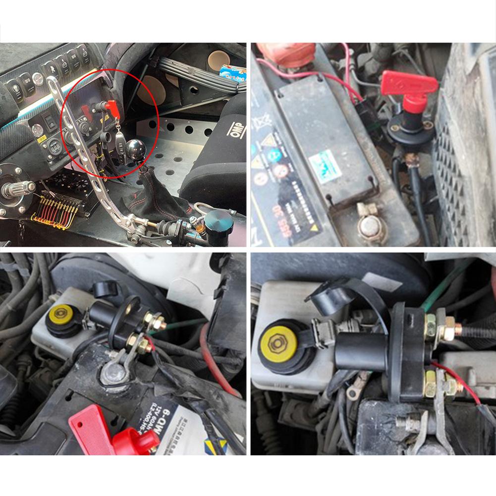 Universal Battery Isolator 12V Battery Power Disconnect Switch Rotary Power Kill Cut-off for Auto Truck Boat for Vehicle Car Van