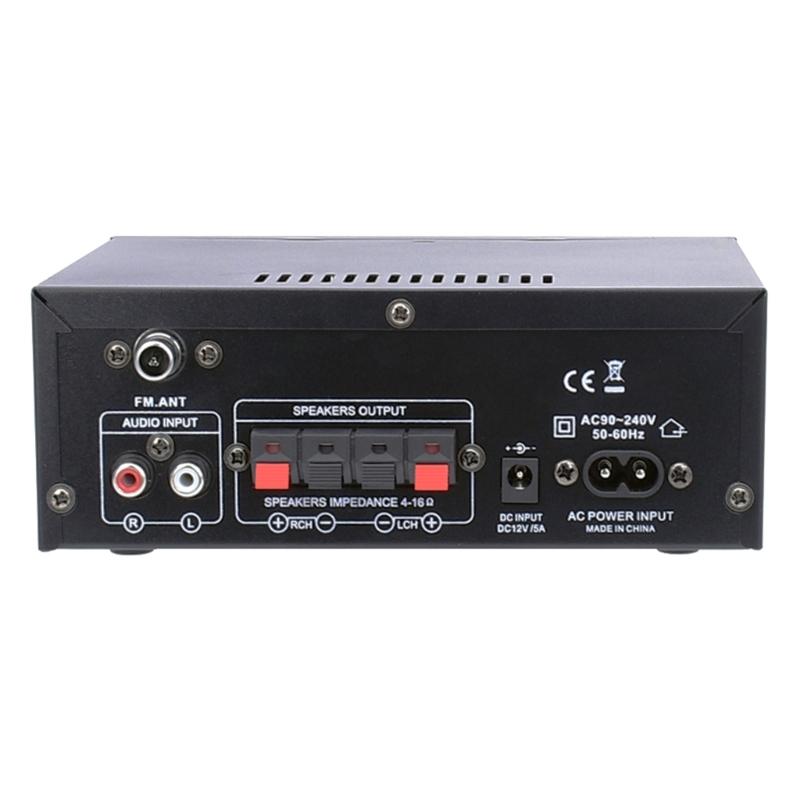 50W 2.0 Channel HiFi Power Amplifiers with Bluetooth-compatible 5.0, USB Playback and Inputs for Home Theater