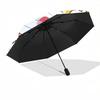 1pc Sanrio Characters Ice Cream Sundae with Automatic Opening Umbrella - Portable Folding Design, 8-Bone Iron Frame Outdoor Umbrella, Festival Gift Fo
