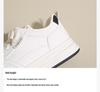 2025 Spring Women's Trendy White Breathable Thick-Soled Korean Style Versatile Casual Sneakers