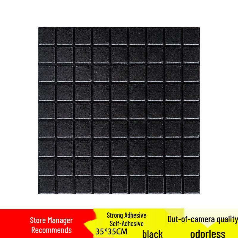 Waterproof 3D Stereo Self-Adhesive XPE Foam Brick Wall Sticker, 35*35 