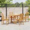 Garden Dining Set 5 pcs Brown Solid Teak Wood