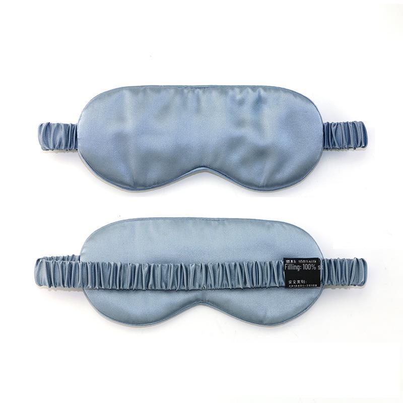 Butterfly Embroidered Silk Eye Mask - 19 Momme Double-Sided Mulberry Silk with Shade and Embroidered Logo
