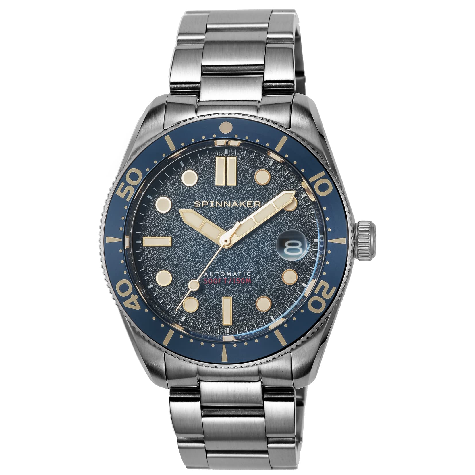 

[Spinnicar] Watch CROFT Blue Dial Stainless Steel Sapphire Glass Automatic Winding 15 ATM Water Resistant 40mm Watch SP-5100-22 Men s Silver [Item]
