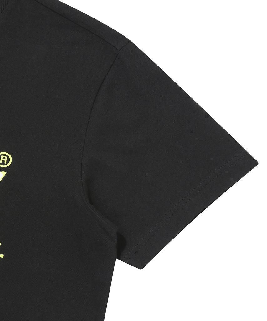 Syupeodeulai Sprayed Vintage Logo T-Shirt Black Sduiscp91Blk