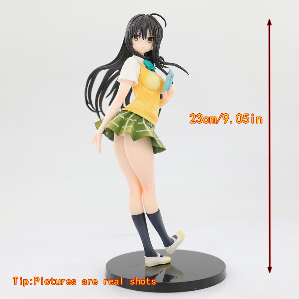 23CM Anime To LOVEru Kotegawa Yui Figure School Uniform Dress Up Standing Model Toy Gift Collection Aciton Figure PVC 1/7