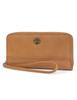 Timberland Leather RFID Wallet Clutch with Wristlet Wheat One Size Women's Zip-Around Strap, (Nubuck),