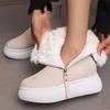 Fashion Winter Fashion Patchwork Snow Boots Women Non Slip Platform Snow Boots for Woman Faux Suede Short Plush Warm Booties Lady