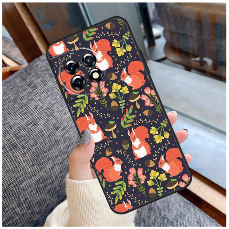 Cartoon Animal Squirrel Case For OnePlus 13R 13T 12R 10R 10T 15 13 12 11 10 9 Pro Nord 5 CE 2 3 4 Lite N20 N30 Coque