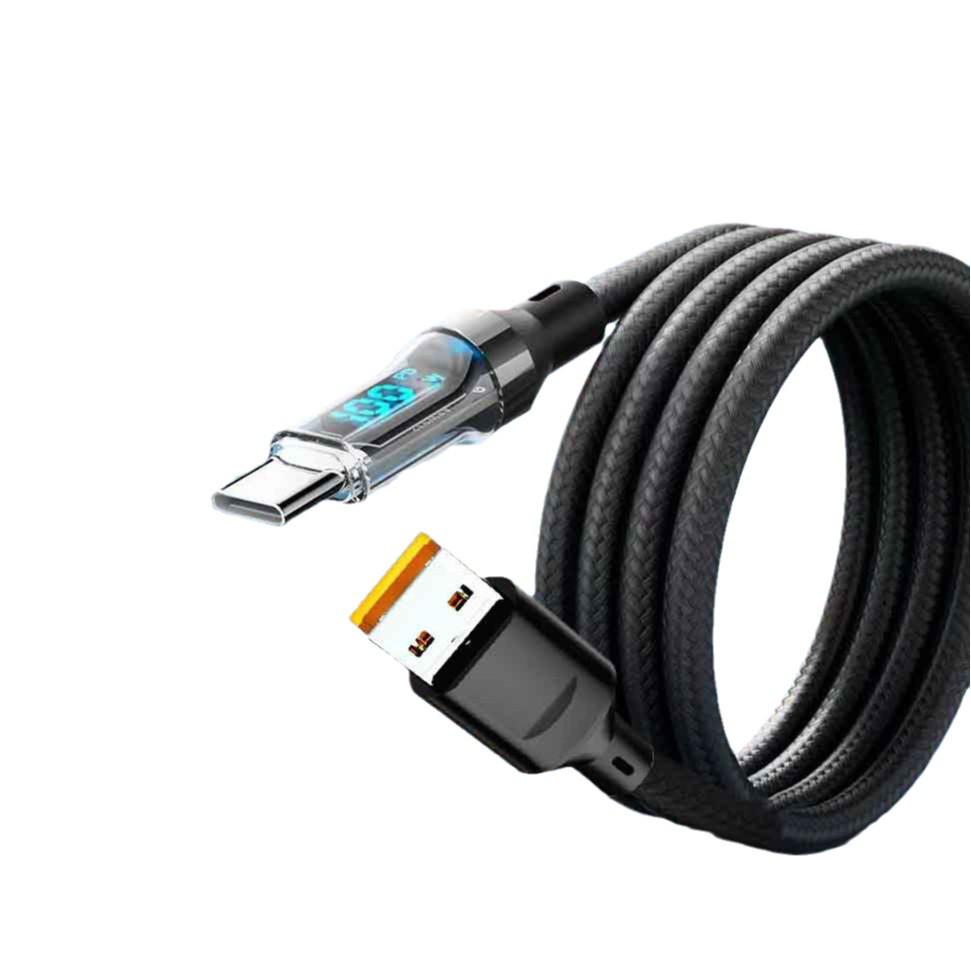 120W Super Fast Type-C Charging Cable 6A—Compatible with Huawei, Honor, Xiaomi