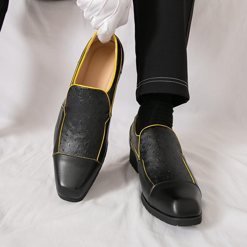 Fashion Spring New Men's Comfortable Anti Slip Large Casual Leather Shoes Fashion Brand Men's Foot Set Business Formal Leather Shoes