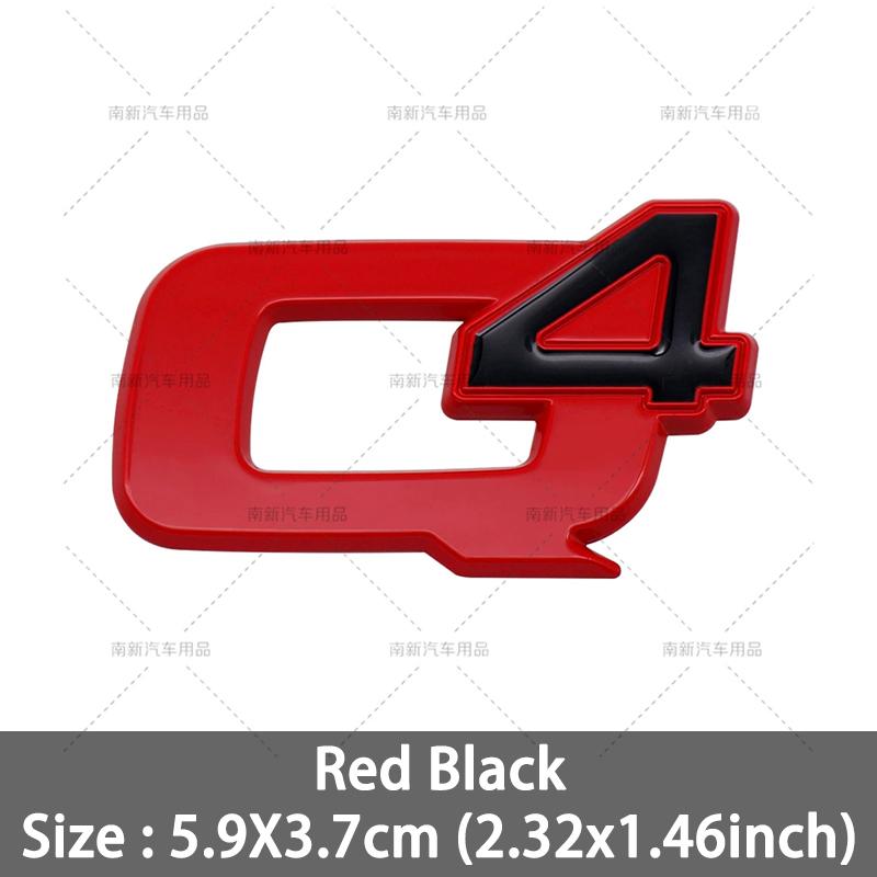 BEZO1 3D Metal Q2 Q4 Letter Badge Rear Giulia Stelvio Trunk Emblem Car Stickers For Alfa Romeo Giulia Stelvio Car Styling Accessories