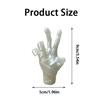 Window Sill Hand Figure, Seasonal Display Piece With Night Shine Finish, Stable Base, and Shelf to Corner Placement for Home or Party Use