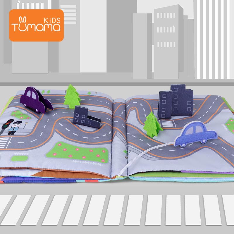 Tear Can Not Tear The Four Seasons Change Children'S Cloth Book Baby Three-Dimensional Early Education Cartoon Puzzle Rainbow Cloth Book