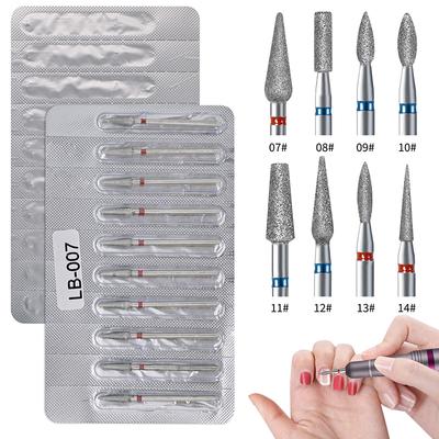 10Pcs Stainless Steel Nail Drill Bits - Professional Manicure/Pedicure Kit for Electric Nail File & Gel Polish Removal